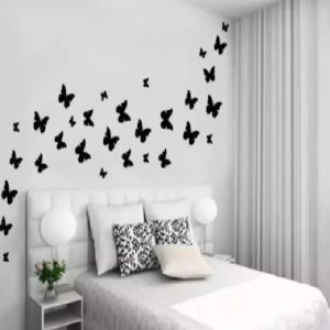 Home 30 pcs nature's butterflies wooden wall art collection